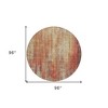 Orange Beige And Taupe Striped Washable Indoor Outdoor Area Rug - 3 of 4