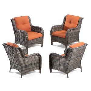 UPTIOT 4 Piece Multiple Chairs Seating Group with Cushions - 1 of 4