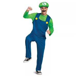 Super Mario Bros. Luigi Classic Adult Costume - 1 of 4
