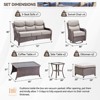 Gymojoy Outdoor Patio Sofa Ottoman Table with Swivel Chairs - 2 of 4