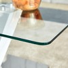 GlasFlength Rectangular Coffee Table with Tempered Glass Top, Modern Design, Suitable for Living Room, Patio, Clear, 43.3" * 23.6" * 17.3" - 4 of 4