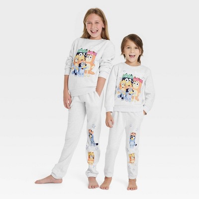 Image of Kids' Bluey Family Jogger Pants - Heather Gray XS