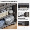 Bathroom Floor Cabinet, 24" Wide Farmhouse Bathroom Storage Cabinet with Drawer & Adjustable Shelf & Barn Doors for Bathroom, Kitchen - 3 of 4