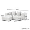 WJShome 104" L Shaped Sectional Couch,Modern Modular Sofa with Ottoman,Linen Deep Loveseat with Pillows Couches for Home and Apartment - 3 of 4