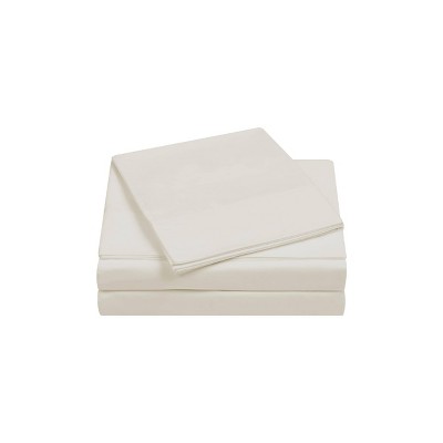 Full 400 Thread Count Solid Percale Sheet Set Vanilla - Charisma : Target