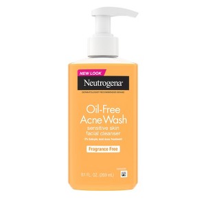 Neutrogena Oil-Free Acne Fighting Face Wash - Fragrance Free - 9.1 fl oz - 1 of 4