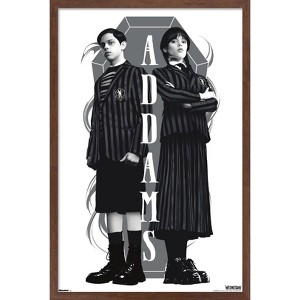 Trends International Wednesday: Season 2 (2025) - Addams Siblings Framed Wall Poster Prints - 1 of 4