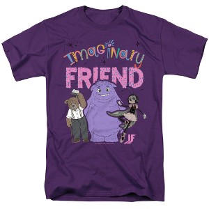 If Movie Imaginary Friends Imagine This Group Adult T-Shirt Purple - 1 of 4