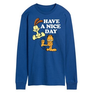 Men's - Garfield - Have A Nice Day Long Sleeve Graphic T-Shirt - 1 of 4