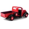1937 Ford Pickup Truck Red and Black 1/24 Diecast Model Car by Motormax - 3 of 3