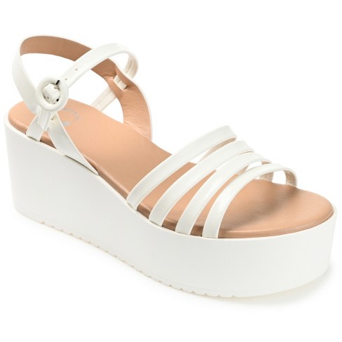 Journee Collection Womens Miragge Tru Comfort Foam Ankle Strap Platform  Sandals, Off White 9 : Target