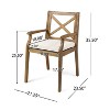 Sapphtopaz Wood Outdoor Dining Chairs Set of 2 Patio Chairs All Weather Use for Poolside, Garden, Backyard - 2 of 4