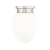 Gideon 1-Light Flush Mount Ceiling Light - Vintage Schoolhouse Glass, Dimmable, Damp Rated - 4 of 4