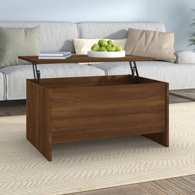 vidaXL Coffee Table Brown Oak Engineered Wood 31.5In X 21.9In X 16.3In