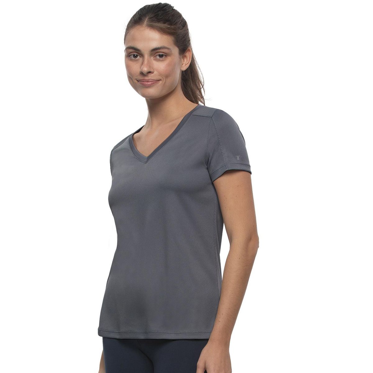 Women's Turbo Dry V-Neck Short Sleeve Tee - Moisture-Wicking, Breathable, Lightweight Mesh - Felina - thumbnail 6