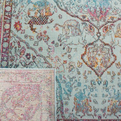 Luxor Turquoise Aqua Hand-Knotted Viscose Runner Rug