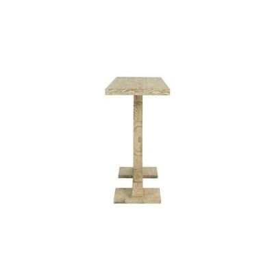 Barnwood Sandblast Pine Wood Rectangular Console Table