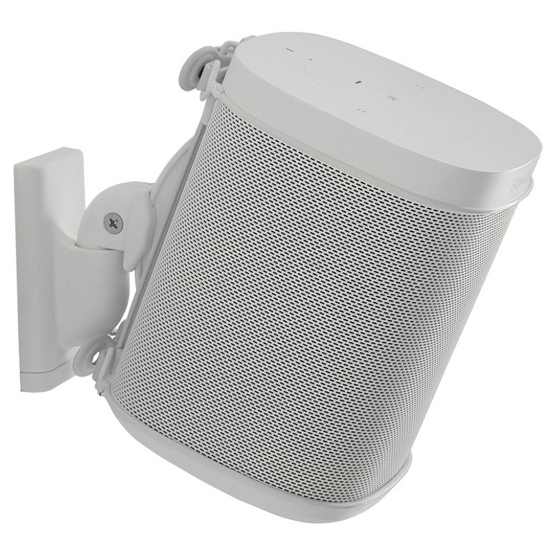 Sanus Wireless Speaker Swivel and Tilt Wall Mounts for Sonos ONE, PLAY:1, and PLAY:3 - Pair (White), 2 of 11