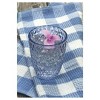 Diamond Cut Acrylic Glasses Drinking Set of 4 (12oz)，Blue - 2 of 4