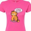 Women's - Garfield - Exercise Bad Mood Thought Bubble Juniors Fitted Graphic T-Shirt - 2 of 3