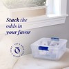 Homz Heavy Duty Modular Stackable Storage Tote Containers with Latching Lids - 2 of 4
