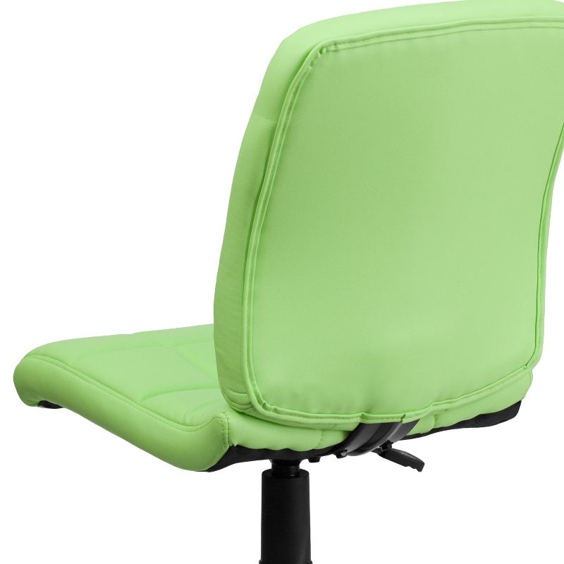 Emma and Oliver Mid-Back Green Quilted Vinyl Swivel Task Office Chair, 5 of 12