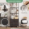 4-Tier Bookshelf with Drawers and Open Shelves 70.9 Inch Tall Storage Bookcase for Living Room Bedroom Office - 4 of 4