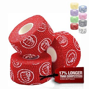 WOD Nation Bulk 3-Pack Weightlifting Hook Grip Tape, Comfortable & Stretchy Athletic Thumb Tape for Exercise (23ft Per Roll)- Red - 1 of 4