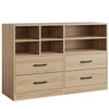 4 Drawer Dresser for Bedroom with 6 Storage Cubbies Adjustable Shelves, Modern Chest of Drawers, 47" TV Stand Dresser Drawer - 2 of 4