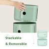 Haitral 4 Drawer Barrel Nightstand Green - 2 of 4