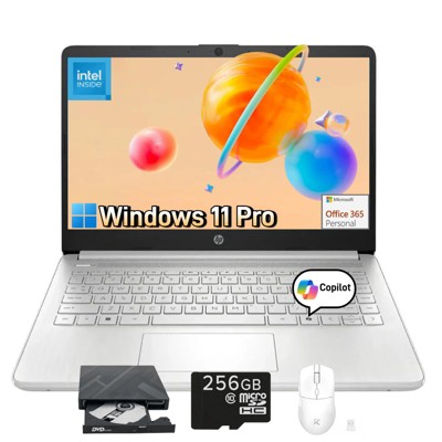 HP 2025 14" Small Laptop Computer - HD Thin & Light Laptop • Intel 4-Core N150 • Windows 11 Pro • 1-Year Free Microsoft Office 365 • Bluetooth