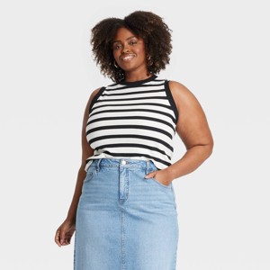 Women's Ribbed Tank Top - Ava & Viv™ - 1 of 3