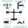 Mount-It! Dual Monitor Stand | Double Monitor Free Standing Desk Mount | Arms Fit Two 19 - 24 Inch Screens | Interchangeable Grommet Base Included - 3 of 4