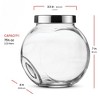 Bormioli Rocco Pandora Glass Candy Jar 75½-Ounce Cookie Jar with Plastic Airtight Seal Lid 2-Way Display, Bulk-Food Storage Jar, Apothecary Jars - 2 of 4