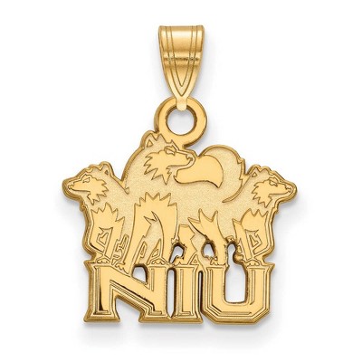 Black Bow Jewelry 14k Yellow Gold Northern Illinois Huskies NCAA Small Pendant