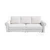 VYNXARIA 3-in-1 Velvet Convertible Sleeper Sofa with Nailhead Trim & Rolled Arm,Multi-Functional Sofa Bed for Living Room,Apartment,Office,Beige - 2 of 4