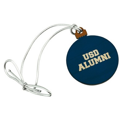 University of San Diego Alumni Mini Small Tiny Wood Christmas Tree Holiday Ornament