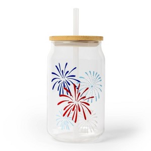 16 fl oz Novelty Glass Drinkware Fireworks - Bullseye's Playground™ - 1 of 3