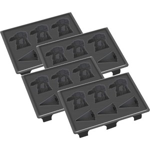 Star Wars Silicone Mold for Ice, Chocolate & More, 6 Cubes, 4 pk - Imperial Walker & Star Destroyer Shape - Food Grade, Freezer, Dishwasher, Oven Safe - 1 of 4