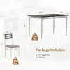 5-Piece Dining Set, Industrial Style 4-Person Dining Set and Chairs, Kitchen Dining Set for Restaurant and Apartment Kitchen - 2 of 4