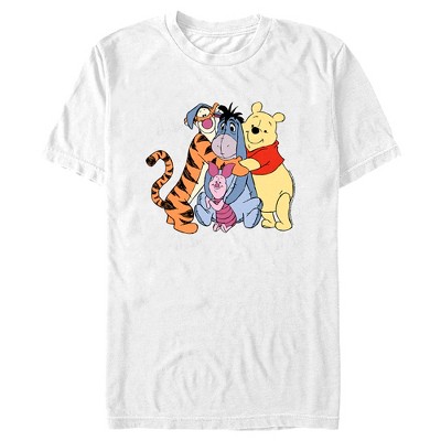 Men's Winnie The Pooh Hugging Group T-shirt - White - X Large : Target