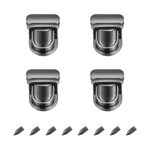 Unique Bargains Zinc Alloy DIY Wallet Purse Making Decorative Turn Lock Clasp 4 Pcs - 1 of 4