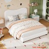 Twin/Full/Queen Size Bed Frame for Kids w/ Velvet Upholstered Headboard, Cute Low Profile Platform Bed for Girls and Boys - 2 of 4