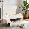 Whisen Mid-Century Velvet Anti-Scratching Lounge Sofa Chair with Pet Nook bed and Soft Cushions - 2 of 4