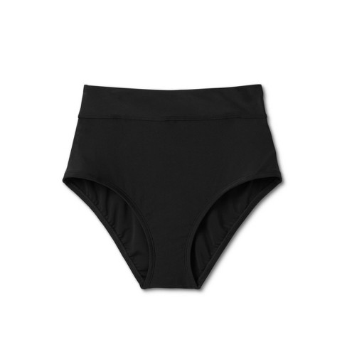 Women's Shirred High Waist Brief Full Coverage Bikini Bottom