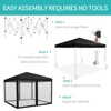 10 x 10 FT Pop Up Canopy, Party Tent with Mosquito Netting, Height Adjustable Instant Sun Shade, for Parties, Camping, Events - 3 of 4
