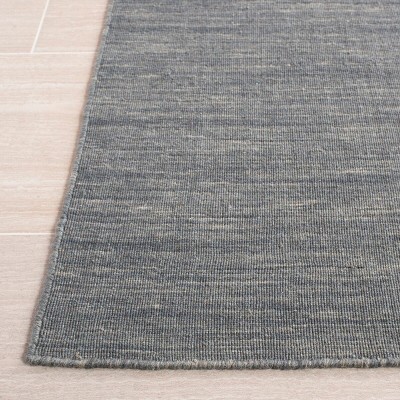 Handmade Grey and Silver Wool and Cotton 3'x5' Area Rug