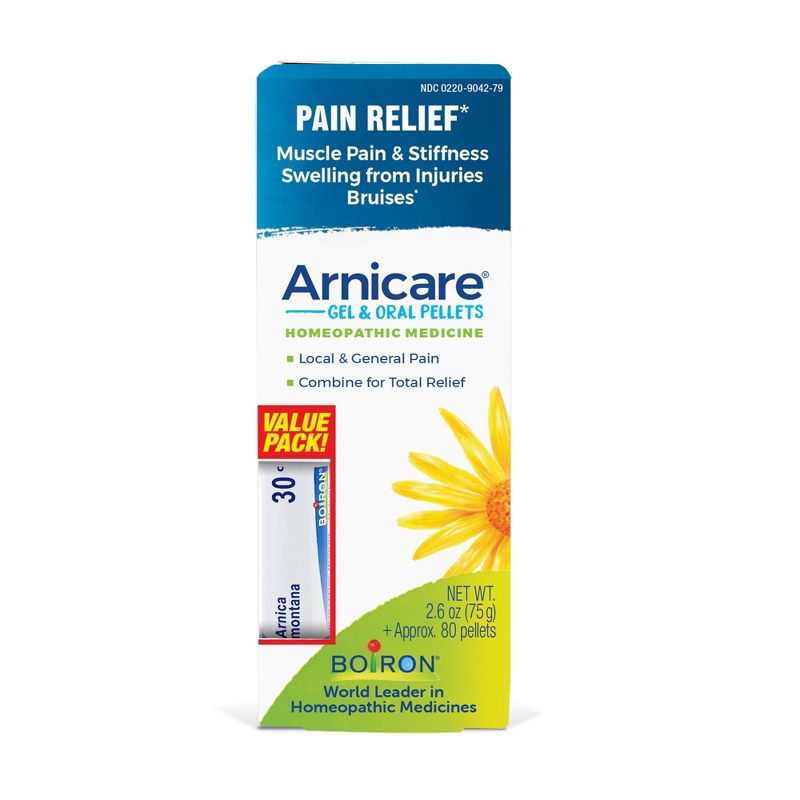 Boiron Arnicare Gel/MDT Value Pack Homeopathic Medicine For Pain Relief  -  2.6 oz + 80 Gel+Pellet, 3 of 5