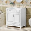YOOCOZZ Wooden Retro Bathroom Vanity with Ceramic Sink, Storage Cabinet and Drawers - 2 of 4