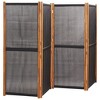 VidaXL 4-Panel Room Divider Black 110.2 in.x70.9 in. - 3 of 4